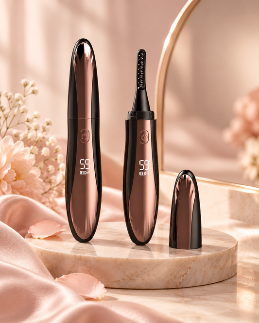 Heated Eyelash Curler – Rose Gold & Black